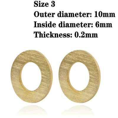 8 suuruses kokkuklapitavad noad messingist / pronksseibist tihvti seibid noavalmistaja jaoks, 10 tk.