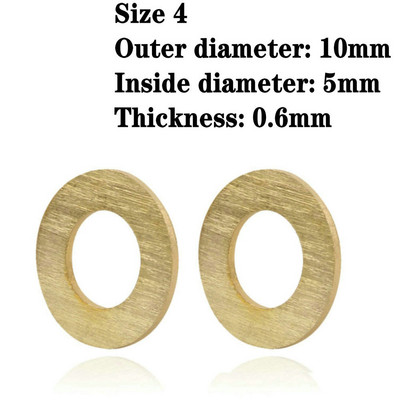 8 suuruses kokkuklapitavad noad messingist / pronksseibist tihvti seibid noavalmistaja jaoks, 10 tk.