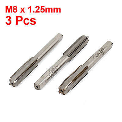 3 gab. M5x0,8 mm Metriskie vītņu krāni Skrūvējamā urbja uzgaļu komplekts Taisns Flute Taps Taps Rokas instrumenti 3 Flutes Apakšējā konusveida roka