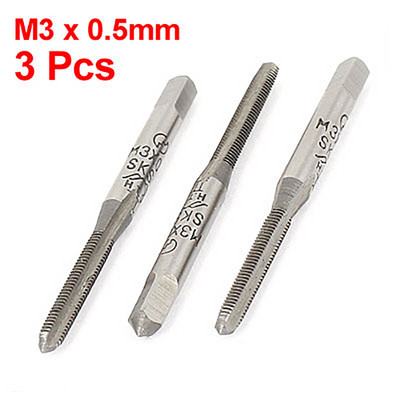 3 gab. M5x0,8 mm Metriskie vītņu krāni Skrūvējamā urbja uzgaļu komplekts Taisns Flute Taps Taps Rokas instrumenti 3 Flutes Apakšējā konusveida roka