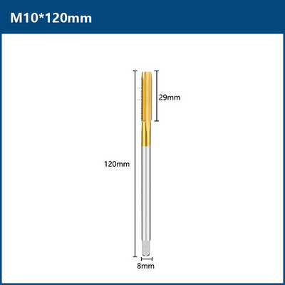 Burghiu cu filet M2-M12 Filet HSS Flaut drept 90-150 Lungime metrică Masina robinet pentru unelte metalice de filetat