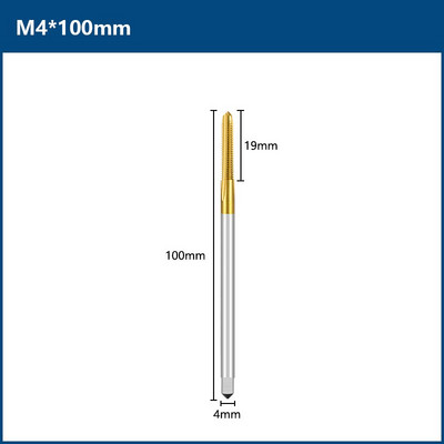 Burghiu cu filet M2-M12 Filet HSS Flaut drept 90-150 Lungime metrică Masina robinet pentru unelte metalice de filetat