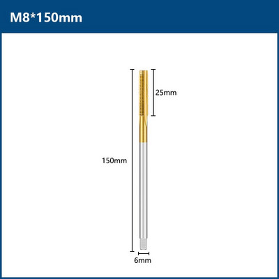 Burghiu cu filet M2-M12 Filet HSS Flaut drept 90-150 Lungime metrică Masina robinet pentru unelte metalice de filetat