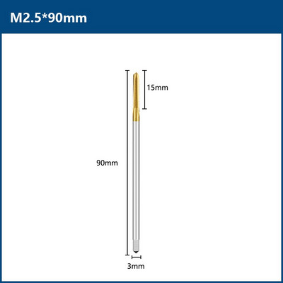 Burghiu cu filet M2-M12 Filet HSS Flaut drept 90-150 Lungime metrică Masina robinet pentru unelte metalice de filetat