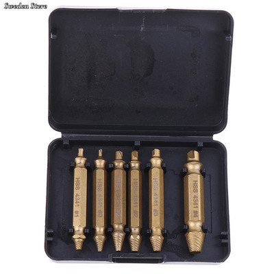 6 ΤΕΜ. Χρήσιμο σετ τρυπανιών εξολκέα χρυσού M3-M10 Οδηγός εύκολης εξόδου Σπασμένες βίδες Damag Εργαλεία χειρός αφαίρεσης μπουλονιών