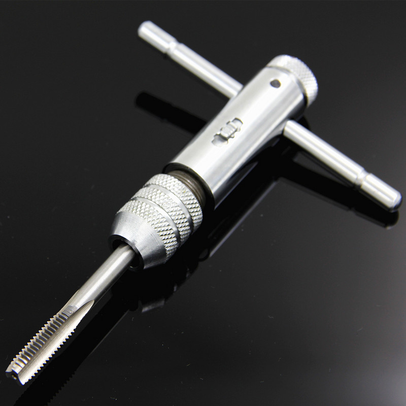 Állítható M3-M8 T-fogantyús racsnis menetes csavarkulcs 7/64 - 5/16" gépi szerszám visszafordítása