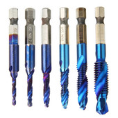 Combinație HSS burghiu și burghiu 6 buc/set Burghie cu robinet manual Șurub Spiral Point Filet M3 M4 M5 M6 M8 M10 Kit de robinet HSS