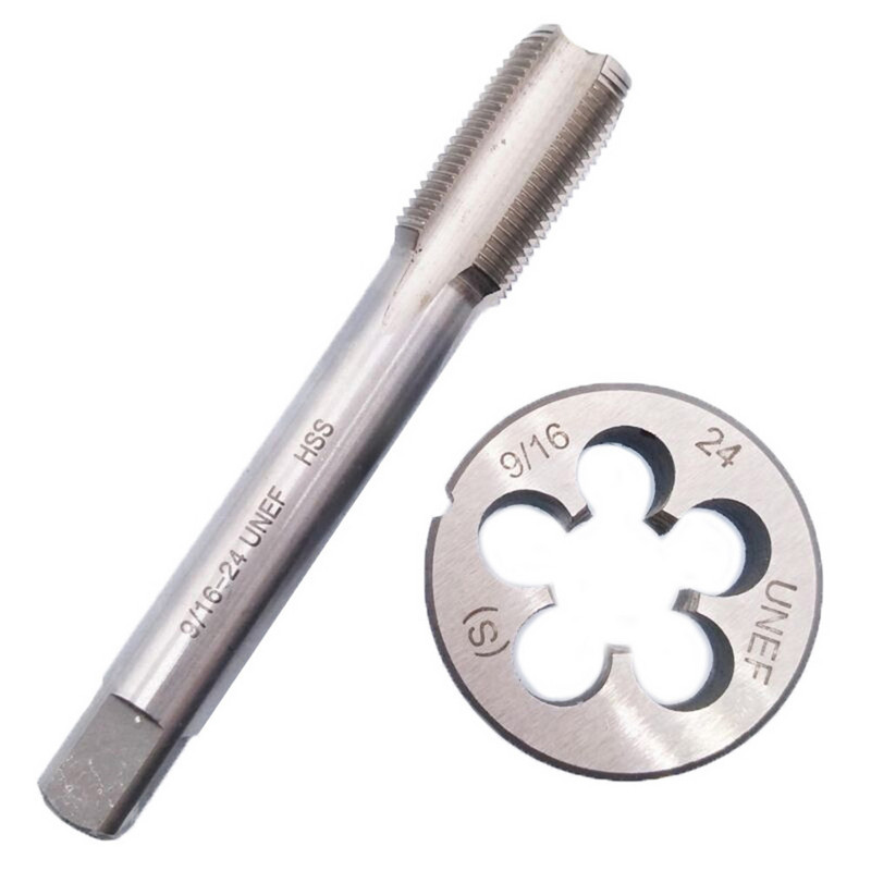 1 db 9/16-24 menetfúró UNEF HSS egyenes fogantyú horony jobb kézi fúró kerek nagy sebességű acél szerszámkészlet