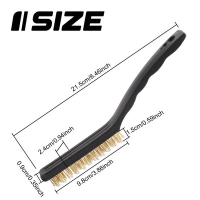 Μίνι συρμάτινη βούρτσα 9 ιντσών Βιομηχανικές βούρτσες καθαρισμού Νάιλον/χάλυβας/ορείχαλκος αφαίρεση βαφής σκουριάς Αφαίρεση μετάλλου Τρίψιμο γυάλισμα γρέζια