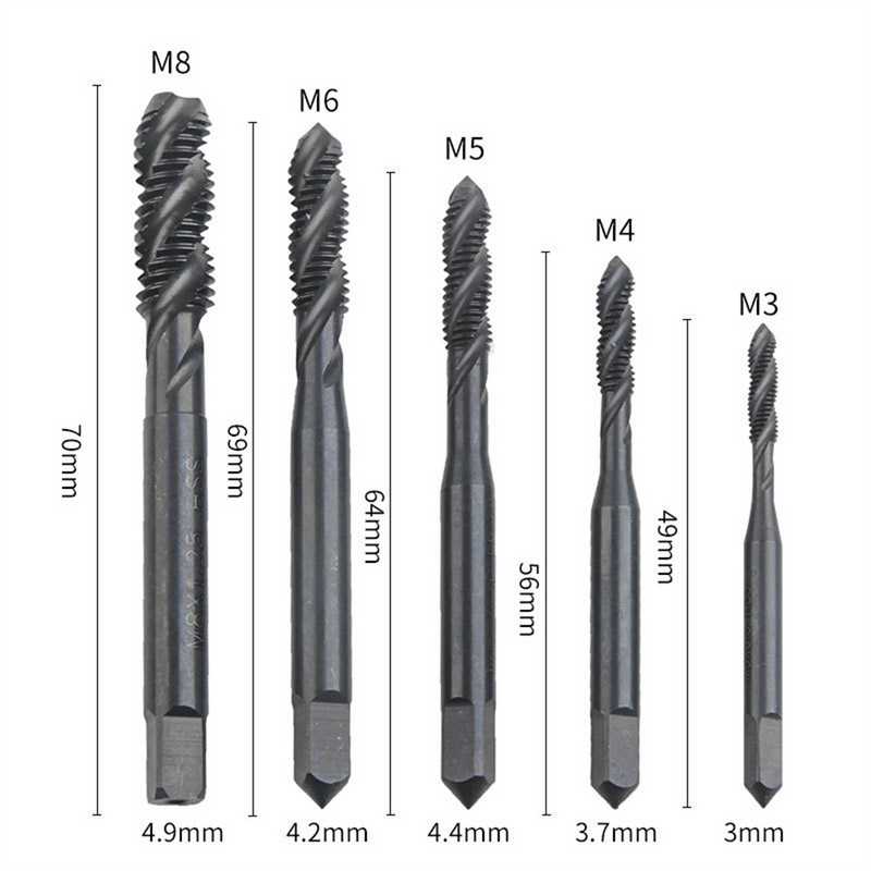 5 vnt Sraigtinių srieginių srieginių antgalių rinkinys azotinis kompozicinis pneumatinis srieginis srieginis srieginis srieginis kūgis Sraigtinis kūgio komplektas Sraigtiniai kūgiai ausims