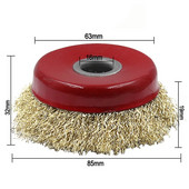 Cupă de sârmă compactă Perie Bol Cupă Sârmă de oțel Roată Cupă Montare perie pentru polizor unghiular Orificiu de îndepărtare a vopselei 10/16mm