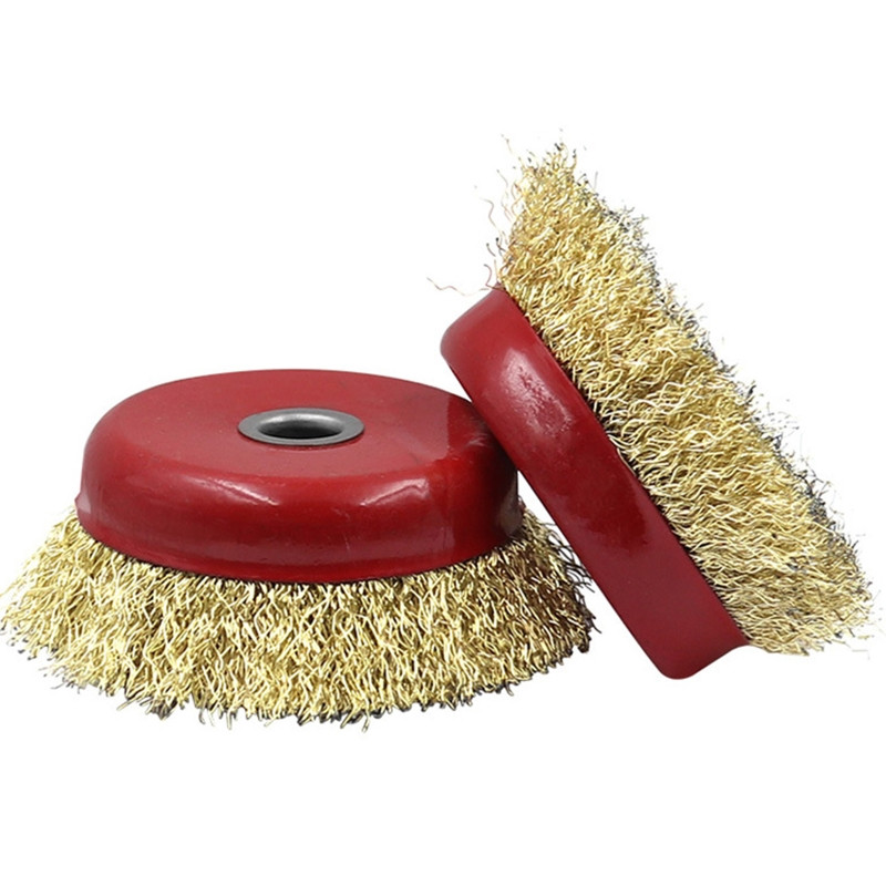 Cupă de sârmă compactă Perie Bol Cupă Sârmă de oțel Roată Cupă Montare perie pentru polizor unghiular Orificiu de îndepărtare a vopselei 10/16mm