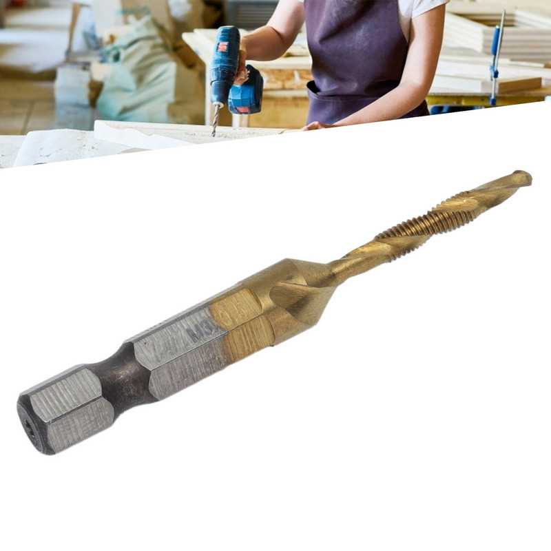 Kombinēti titāna vītņurbji Metriskā, efektīva sešstūra kāta ātrgaitas tērauds plastmasai kokam