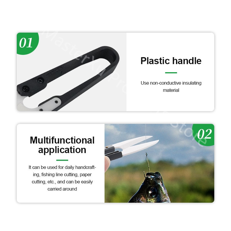 MasterXu RELIFE RL-102 ESD U kerámia olló Vágó fogó telefonjavító szerszámkészlet iPhone XR 11 akkumulátor cellás hajlékony kábelhez