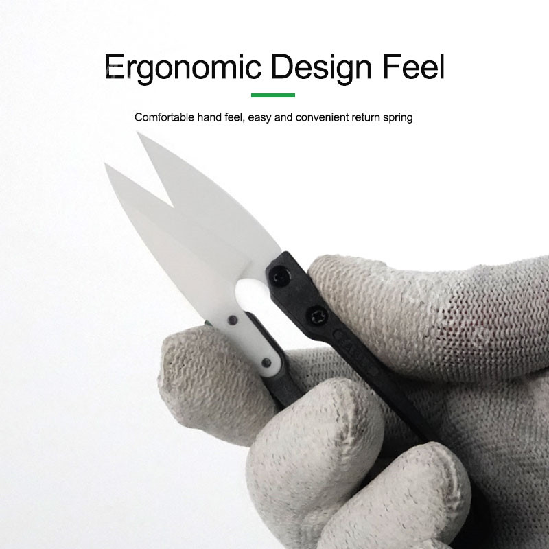 MasterXu RELIFE RL-102 ESD U kerámia olló Vágó fogó telefonjavító szerszámkészlet iPhone XR 11 akkumulátor cellás hajlékony kábelhez