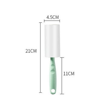 Валяци за мъх за косми на домашни любимци Допълнително лепкава хартиена ролка Препарат за отстраняване на дрехи Лепяща ролка за косми за куче, котка Обезкосмяване Дрехи Мебели