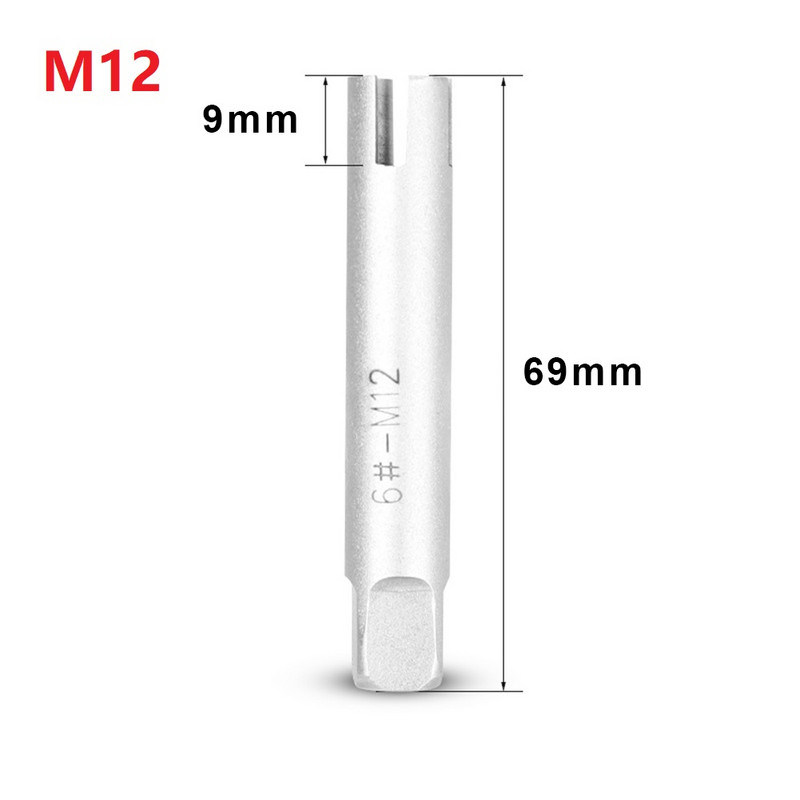 1vnt M12-M30 sulaužytų čiaupų ištraukiklio vadovas Lengvas laidas, pažeistas varžtas, varžtų nuėmimo įrankis, gręžimo antgalių taisymo įrankis