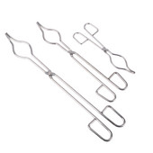 Profesionāli 20/30/40 cm nerūsējošā tērauda tīģeļa knaibles Grafīta kausēšanas knaibles turētājs Hromētas vārglāzes skavas satveršanai