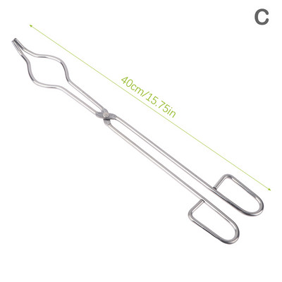 Profesionāli 20/30/40 cm nerūsējošā tērauda tīģeļa knaibles Grafīta kausēšanas knaibles turētājs Hromētas vārglāzes skavas satveršanai