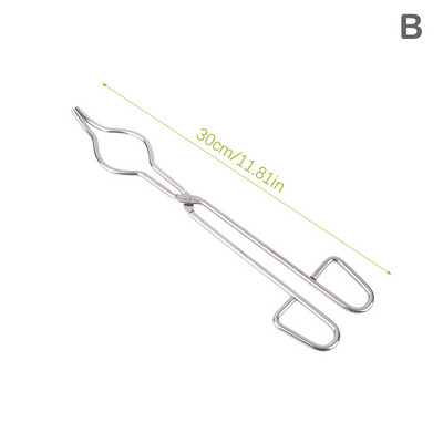 Profesionāli 20/30/40 cm nerūsējošā tērauda tīģeļa knaibles Grafīta kausēšanas knaibles turētājs Hromētas vārglāzes skavas satveršanai