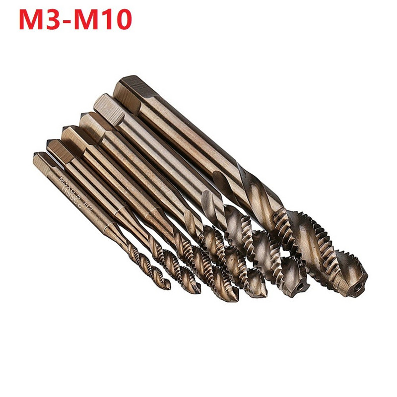 M3-M10 HSS-Co Cobalt M35 Mașină Sprial Flute Robinete metric șurub robinet filet dreapta dopul robinet burghie instrumente de reparare manuală