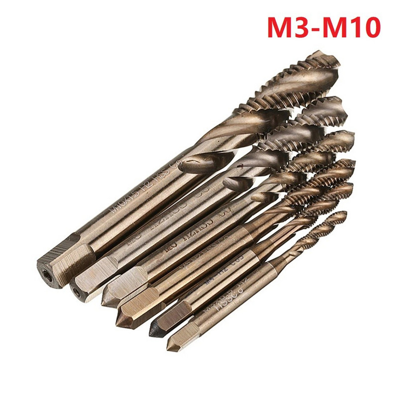 M3-M10 HSS-Co Cobalt M35 Mașină Sprial Flute Robinete metric șurub robinet filet dreapta dopul robinet burghie instrumente de reparare manuală