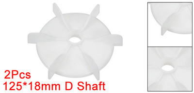 Uxcell 2 buc 97x10mm/115x14mm/125x18mm/140x20mm Din plastic alb D Shaft de înlocuire 6 rotor motor ventilator palete personalizabil