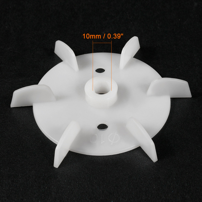 Uxcell 2 buc 97x10mm/115x14mm/125x18mm/140x20mm Din plastic alb D Shaft de înlocuire 6 rotor motor ventilator palete personalizabil