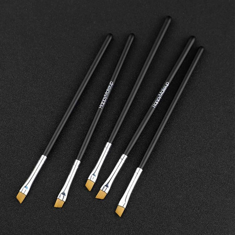 2бр. Скосена четка за вежди Грим Единична четка Четки за лице Нос Коректор Основа Очна линия за вежди Руж Пудра Инструмент за грим