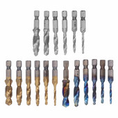 6 tk kuuskantvarre kombineeritud kraanikomplekt Spiraalflöötpuurimiskraanid Kiire teraskeermekeermestamise tööriist