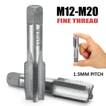 2 τμχ/Σετ Βρύσες Χειρός Ευθεία με αυλακωτό σπείρωμα με μετρικό βύσμα χειροκίνητου τρυπάνι Σετ βρύσες Εργαλεία χειρός M12-M20 για κατεργασία μετάλλων