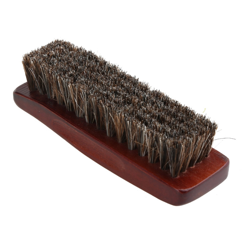 1db Professzionális fa nyelű lószőr sörtéjű csizmacipő csiszoló kefe