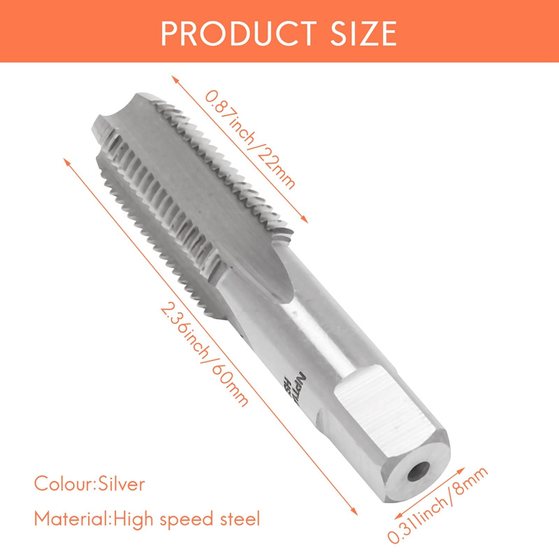 1 τεμ 1/4 ίντσας - 18 Npt υψηλής ταχύτητας χαλύβδινο σωλήνα κωνικού σωλήνα Μεταλλικής βίδας Εργαλείο κοπής με σπείρωμα Εργαλεία χειρός