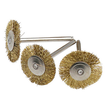 9 τμχ Αξεσουάρ βούρτσας τρυπανιού από χαλύβδινο σύρμα ορειχάλκινο Mini Brush Rotary Tool for Dremel Drill Polishing Grinding Wheel Brush Accessories