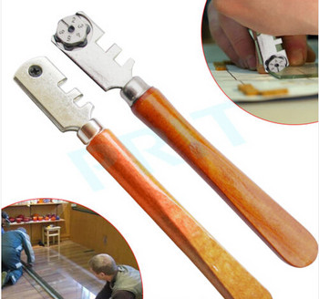 Πολυλειτουργικό φορητό εξάτροχο κόφτη πλακιδίων γυαλιού Στρογγυλή λαβή κυλινδρικό γυάλινο μαχαίρι υψηλής αντοχής Στρογγυλό επίπεδο εργαλείο κοπής