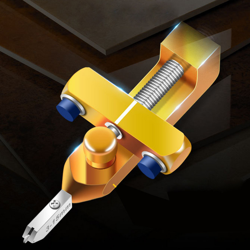 Diamond Glass Cutter for Glass Tile Cutting 2 in 1 Glass Cutter Set Manual Construction Tool Tile Cutter 8Pcs Whole Set DropShip