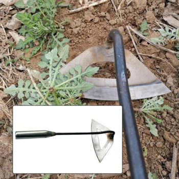1 τμχ Εξολοκλήρου από χάλυβα Hardened Hollow Hoe Handheld Weeding Rake Planting Vegetable Farm Garden Agriculture Tool Weeding Accessories