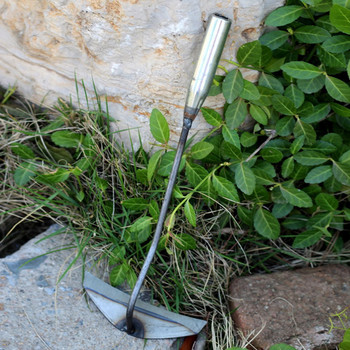 1 τμχ Εξολοκλήρου από χάλυβα Hardened Hollow Hoe Handheld Weeding Rake Planting Vegetable Farm Garden Agriculture Tool Weeding Accessories