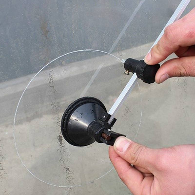 Μαχαίρι πυξίδας κοπής γυαλιού οικιακής χρήσης Ξυλουργική Περιστροφική κυκλική τρύπα με βεντούζα Εργαλεία κοπής γυαλιού Ανοιχτήρι