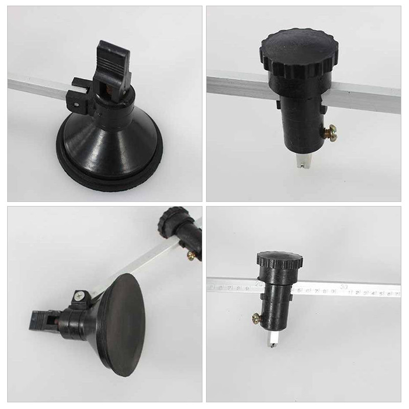 Buitinis stiklo pjovimo kompasas peilis medžio apdirbimo sukamoji apvali skylė su siurbimo taurele Stiklo pjovimo įrankiai atidarytuvai