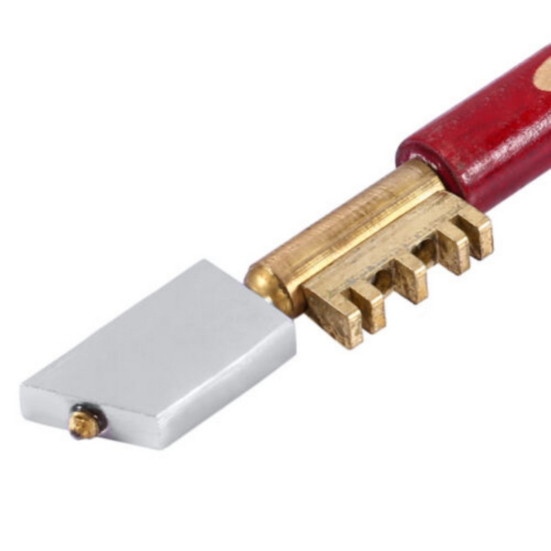 170mm Αντιολισθητική ξύλινη λαβή Επαγγελματικό εργαλείο κοπής γυαλιού κοπής σε φέτες Καθρέφτης κοπής γυαλιού μαχαίρι Εργαλείο κοπής διαμαντιών