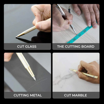 Diamond Glass Cutter Μηχάνημα κοπής πλακιδίων μετάλλων Lettering Pen Carbide Scriber Engraver Glass Knife Scriber εργαλείο κοπής Dropship