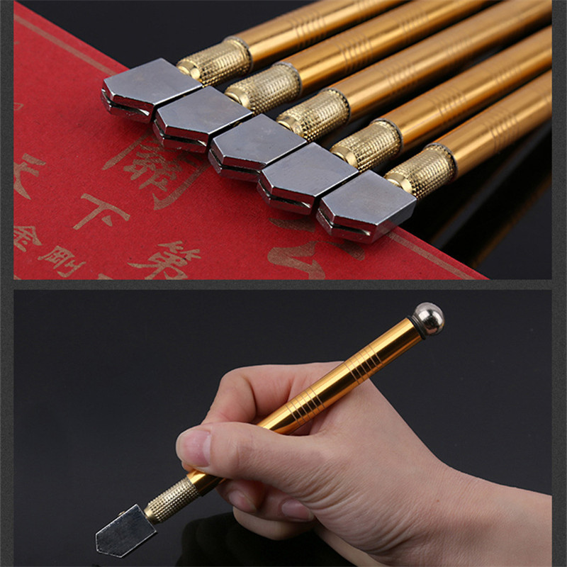 Teemantklaasilõikur Professionaalne kaasaskantav rattatera libisemisvastane metallist käepide 175 mm DIY plaadipeegli käsitöö lõikamise käsitööriistade jaoks