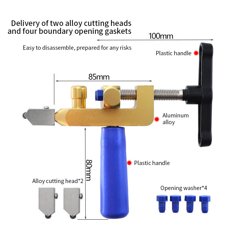 2 viename stiklo keraminių plytelių pjaustytuvas su peilio ratuku deimantiniu voleliu pjaustytuvas Pjovimo mašina atidarytuvas pertraukiklio įrankiai Priedai
