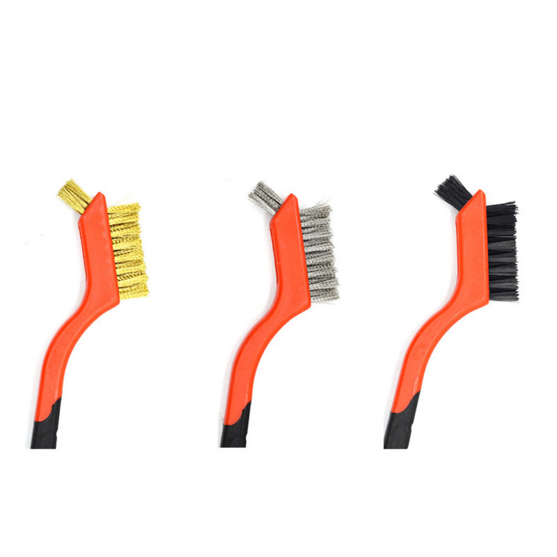 Drótkefe sárgaréz nylon és acél kefék rozsdaeltávolító tisztító lakk 180 mm eltávolítja a rozsdalerakódást, festéket és salakot, tartós kéziszerszámok