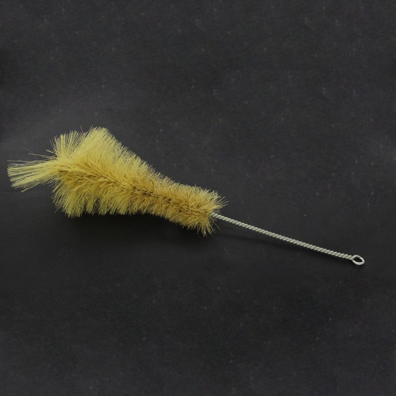 Forró, kiváló minőségű fém fogantyús szerszámok gyapjúkefe 250 ml/500 ml háromszög palackkefe Palacktisztító kefe laboratóriumi használatra 1 db/2 db