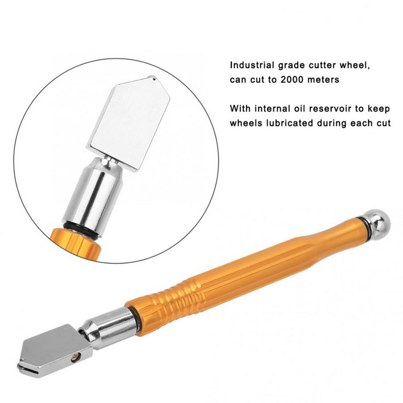 Cuțit de tăiat cuțit din aliaj de aluminiu, 177 mm, instrument de mână pentru sticlă/mineral