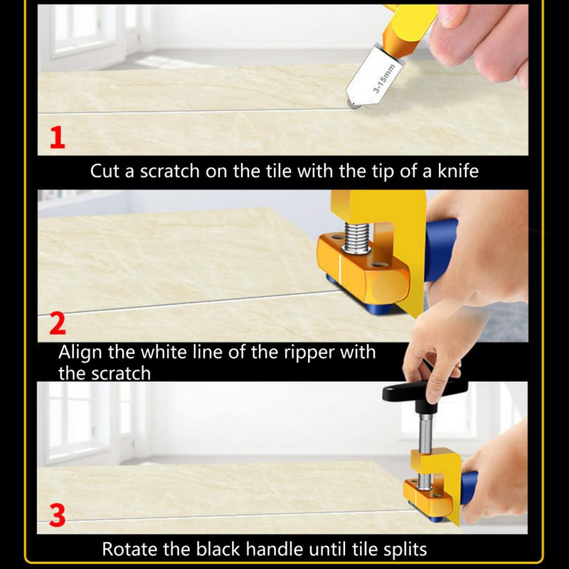 Stiklo pjaustytuvas Praktiškas be pastangų profesionalus dilimui atsparus stiklo pjaustytuvas veidrodiniam stiklo plytelių pjaustytuvui plytelių pjaustytuvui
