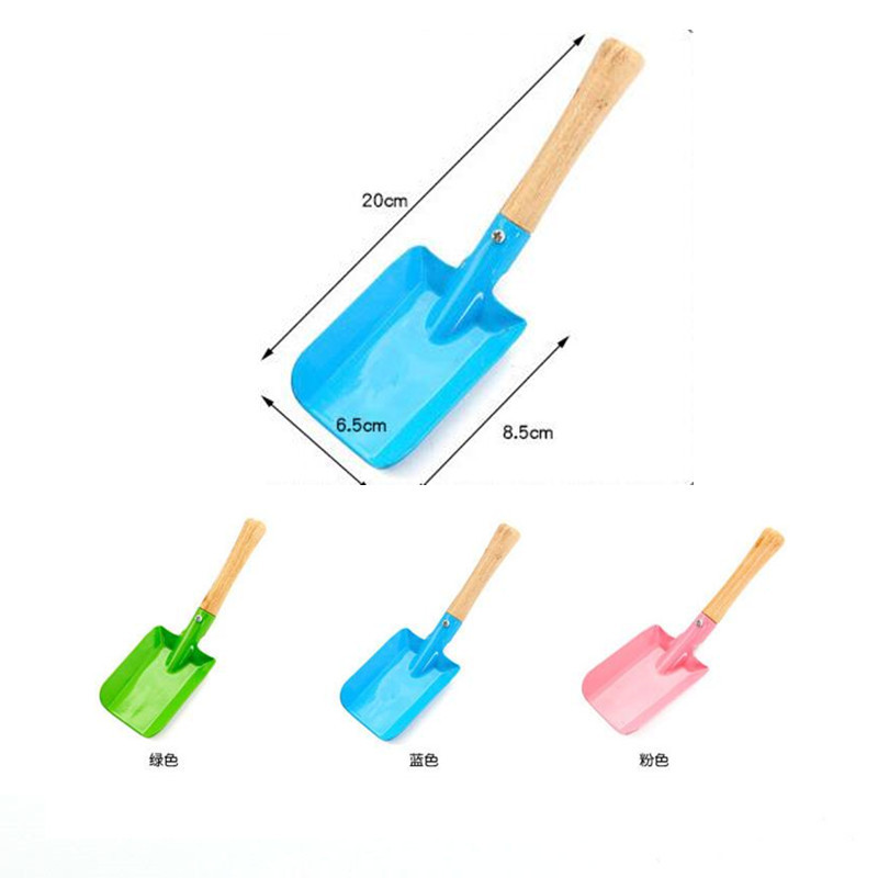 20 cm medinės rankenos mini geležinis kastuvas spalvingas vazoninis dirvožemis purenantis mentele Daugiafunkcis buitinis kastuvas Patvarūs sodo įrankiai