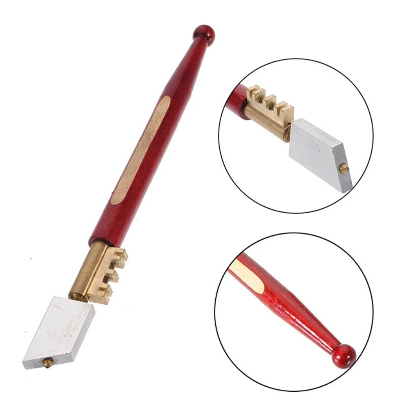 Hordozható 17 mm-es üveg gyémánt vágószerszám kemény barkács cseréptükör üvegtükör stb Vágószerszám üvegvágó kés